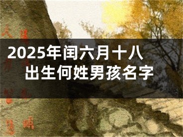 2025年闰六月十八出生何姓男孩名字