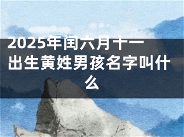 2025年闰六月十一出生黄姓男孩名字叫什么
