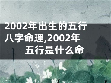 2002年出生的五行八字命理,2002年五行是什么命