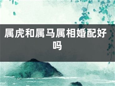 属虎和属马属相婚配好吗