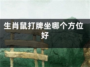生肖鼠打牌坐哪个方位好