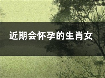 近期会怀孕的生肖女