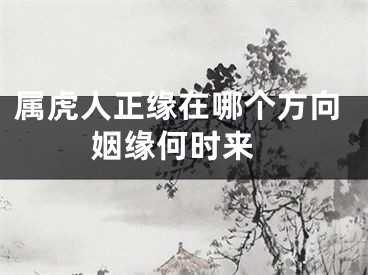 属虎人正缘在哪个方向 姻缘何时来