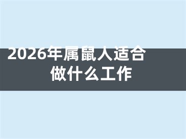 2026年属鼠人适合做什么工作