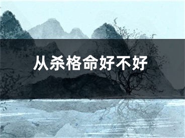 从杀格命好不好