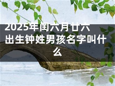 2025年闰六月廿六出生钟姓男孩名字叫什么