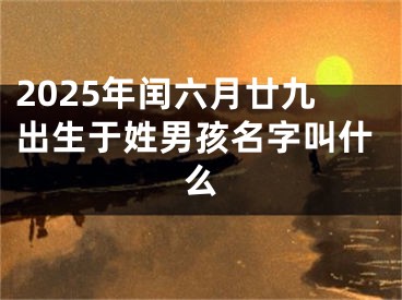 2025年闰六月廿九出生于姓男孩名字叫什么