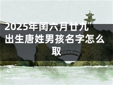 2025年闰六月廿九出生唐姓男孩名字怎么取
