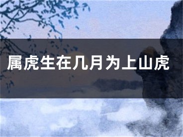 属虎生在几月为上山虎