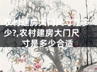 农村建房大门尺寸是多少?,农村建房大门尺寸是多少合适