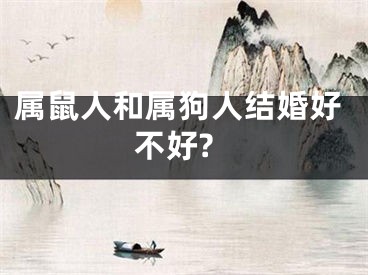 属鼠人和属狗人结婚好不好?