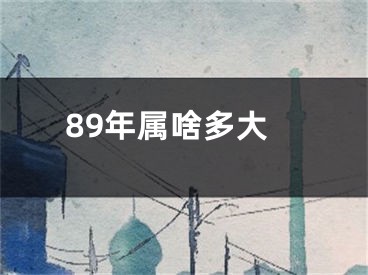89年属啥多大