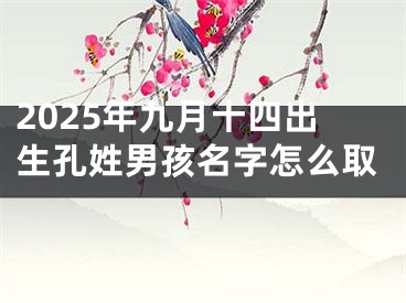 2025年九月十四出生孔姓男孩名字怎么取
