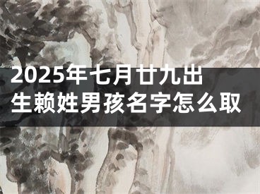 2025年七月廿九出生赖姓男孩名字怎么取