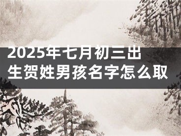 2025年七月初三出生贺姓男孩名字怎么取