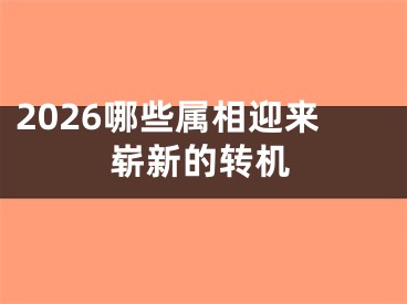 2026哪些属相迎来崭新的转机