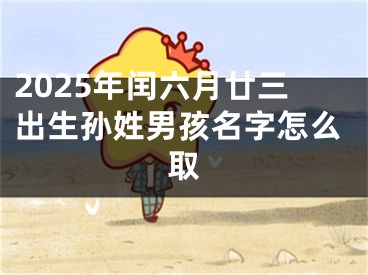 2025年闰六月廿三出生孙姓男孩名字怎么取