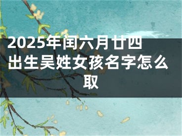 2025年闰六月廿四出生吴姓女孩名字怎么取