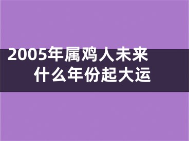 2005年属鸡人未来什么年份起大运