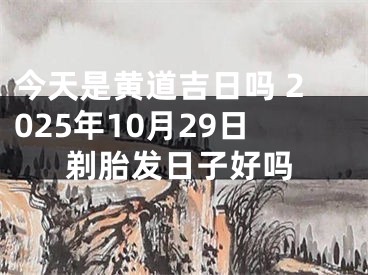 今天是黄道吉日吗 2025年10月29日剃胎发日子好吗