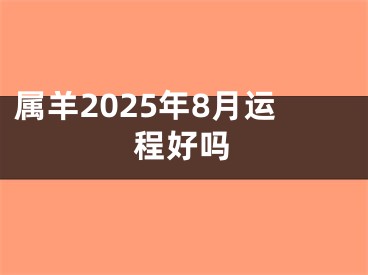 属羊2025年8月运程好吗