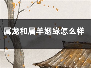 属龙和属羊姻缘怎么样