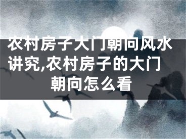 农村房子大门朝向风水讲究,农村房子的大门朝向怎么看