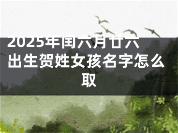 2025年闰六月廿六出生贺姓女孩名字怎么取