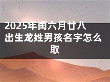 2025年闰六月廿八出生龙姓男孩名字怎么取