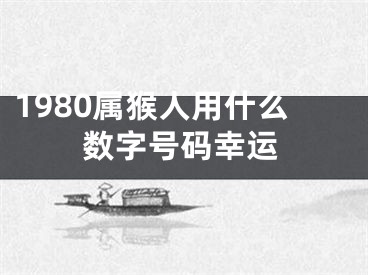 1980属猴人用什么数字号码幸运