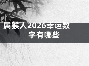 属猴人2026幸运数字有哪些