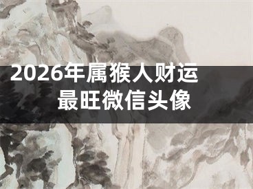 2026年属猴人财运最旺微信头像