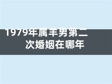 1979年属羊男第二次婚姻在哪年