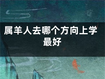 属羊人去哪个方向上学最好