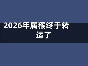 2026年属猴终于转运了