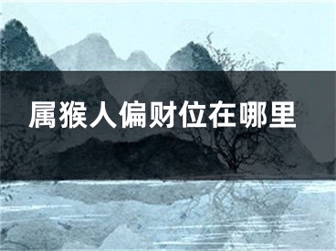 属猴人偏财位在哪里
