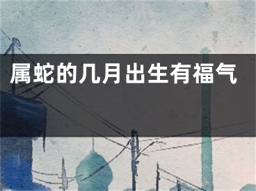 属蛇的几月出生有福气 