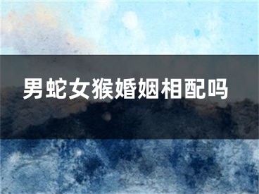 男蛇女猴婚姻相配吗