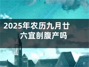 2025年农历九月廿六宜剖腹产吗