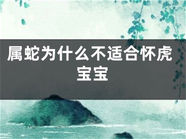 属蛇为什么不适合怀虎宝宝