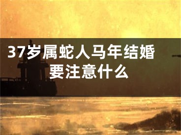 37岁属蛇人马年结婚要注意什么