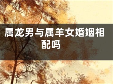 属龙男与属羊女婚姻相配吗 