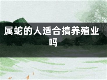 属蛇的人适合搞养殖业吗