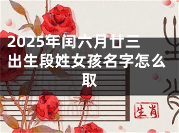 2025年闰六月廿三出生段姓女孩名字怎么取