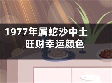1977年属蛇沙中土旺财幸运颜色