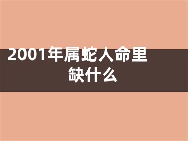 2001年属蛇人命里缺什么