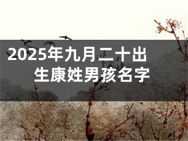 2025年九月二十出生康姓男孩名字