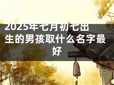 2025年七月初七出生的男孩取什么名字最好