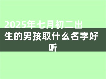 2025年七月初二出生的男孩取什么名字好听