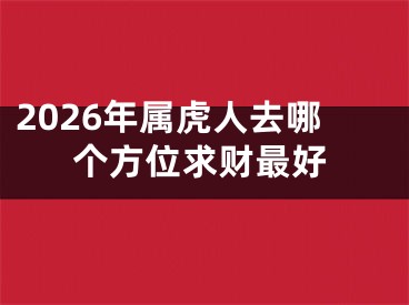 2026年属虎人去哪个方位求财最好